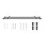 Silver Double Curtain Rod Steel Pole Pommel Set Extendable Adjustable Carousel 1