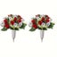 2 Sets Spring Summer Cemetery Flowers with Grave Vase Memorial Bouquet Artifi Carousel 1