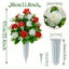 2 Sets Spring Summer Cemetery Flowers with Grave Vase Memorial Bouquet Artifi Carousel 2