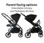 Crown Y Luxury Travel System - Reversible Stroller + Reclining i-Size Capsule... Carousel 7