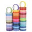 60 Color Washi Tape Set, Japanese Paper Tape for Crafting, Basic Solid Color Carousel 6