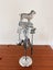 Vintage Art Deco Chrome Spaniel Fireplace Stand Carousel 3