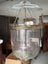 A Quality Large Hand Blown & Etched Glass Lantern Chandelier Carousel 3
