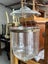 A Quality Large Hand Blown & Etched Glass Lantern Chandelier Carousel 9