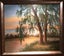 Amazing Old Landscape OIL PAINTING – SUNSET RIVER & TREES by RUBEN circa 1960s Carousel 4