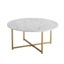 Dreamo White Marble Effect Round Coffee Table With Gold Legs Carousel 7