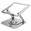 360 Degree Rotating Laptop Stand Foldable Aluminum Bracket Silver Carousel 1