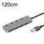 Usb 3.0 4-Port Type-C Aluminum Alloy Hub 120Cm Cable Carousel 1