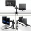 Desktop Stand For 17 32 And 12 Monitors Aluminum Black Carousel 6