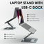 Aluminum Laptop Stand With Type C Docking Station Carousel 3