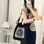Printed Canvas Tote Bag Water Resistant Large Capacity Shoulder With Intricate P Carousel 3