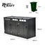 Plantcraft Triple Steel Wheelie Garbage Bin Storage Shed Enclosure With 3 Openin Carousel 2