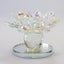 Iridescent Cut Glass Flower Candlestand With Mirror Base Carousel 1