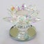 Iridescent Cut Glass Flower Candlestand With Mirror Base Carousel 4