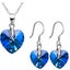 925 Sterling Silver Crystal Jewellery Set "Esmeralda" (Blue) Carousel 1