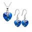 925 Sterling Silver Crystal Jewellery Set "Esmeralda" (Blue) Carousel 8