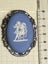 VINTAGE WEDGEWOOD BLUE JASPERWARE STERLING SILVER BROOCH Carousel 3