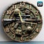 . Wall clock 2D Flat. 1pc. Wooden Weaving Wall Clock, AK47 Rifle/Pattern, Carousel 1