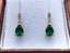 10kt Gold Emerald & Diamond Drop Earrings Carousel 1