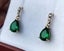 10kt Gold Emerald & Diamond Drop Earrings Carousel 2