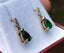 10kt Gold Emerald & Diamond Drop Earrings Carousel 3