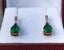 10kt Gold Emerald & Diamond Drop Earrings Carousel 4