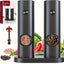 Set of 2 Electric Salt & Pepper Grinder Set Black Adjustable Coarse/Fine LED ... Carousel 1