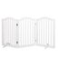 Wooden Pet Gate Dog Fence Safety Stair Barrier Security Door 3 Panels White Carousel 3