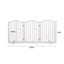 Wooden Pet Gate Dog Fence Safety Stair Barrier Security Door 3 Panels White Carousel 4