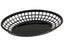 30cm x 22.5cm Oval Food Serving Basket - Black Plastic Carousel 1