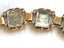 vintage portrait photo panel bracelet gilded brass 1940s Carousel 3