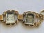 vintage portrait photo panel bracelet gilded brass 1940s Carousel 6