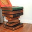 Solid Timber Corner Side Table Book Stack Plant Stand with Storage Compartment Carousel 6