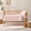 Dreamaker Baby Bask Washed Cotton Yarn Dyed Stripe Duvet Cover Set Coral Cot Carousel 6