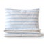 Dreamaker Baby Bask Washed Cotton Yarn Dyed Stripe Duvet Cover Set Sky Cot Carousel 2