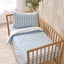 Dreamaker Baby Lola Washed Cotton Yarn Dyed Gingham Duvet Cover Set Sky Cot Carousel 3