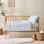 Dreamaker Baby Lola Washed Cotton Yarn Dyed Gingham Duvet Cover Set Sky Cot Carousel 6