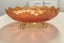 Vintage Fenton Carnival Glass Orange Holly Pattern Ruffled Edge Footed Bowl Carousel 4
