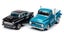 AutoWorld California Cruising Slot Car Set '55 Chevy Bel Air & '56 Ford Pickup Carousel 2
