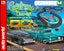 AutoWorld California Cruising Slot Car Set '55 Chevy Bel Air & '56 Ford Pickup Carousel 1