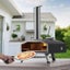 12" Outdoor Pizza Oven Portable Wood Pellet Pizza Oven Iron Spray Camping Carousel 7