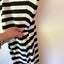 Boohoo Size 6 Black & White Striped Stretch-Knit Midi Dress Carousel 3