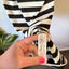 Boohoo Size 6 Black & White Striped Stretch-Knit Midi Dress Carousel 4