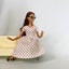 Handmade Barbie Clothes: White and Black Dot Tea Dress Carousel 3