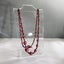 Vintage Murano Millefiori Glass Bead Necklace – Long Length, Vibrant Red & Black Carousel 5