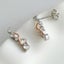 Rose and White Gold Crystal Earrings "Cleo" Carousel 5