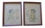 Pair of Brownie Downing Pictures - Oak Frames - Aboriginal Babies / Toddlers Carousel 1