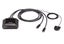 Aten 2-Port 4K DisplayPort USB-C Cable KVM Switch with Remote Port Selector Carousel 1