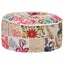 vidaXL Patchwork Pouffe Round Cotton Handmade 40x20 cm Beige Carousel 4