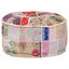 vidaXL Patchwork Pouffe Round Cotton Handmade 40x20 cm Beige Carousel 6